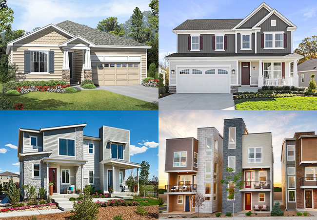 Collage of different types of homes