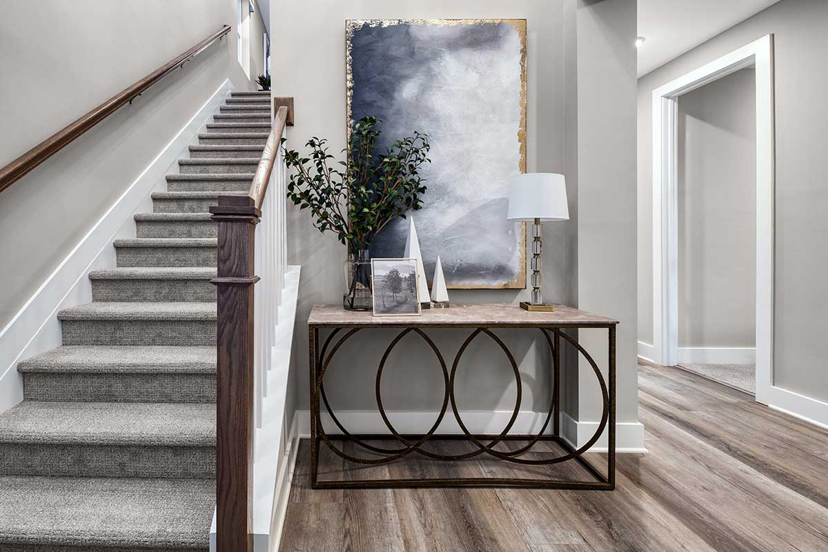 Clean entryway and staircase