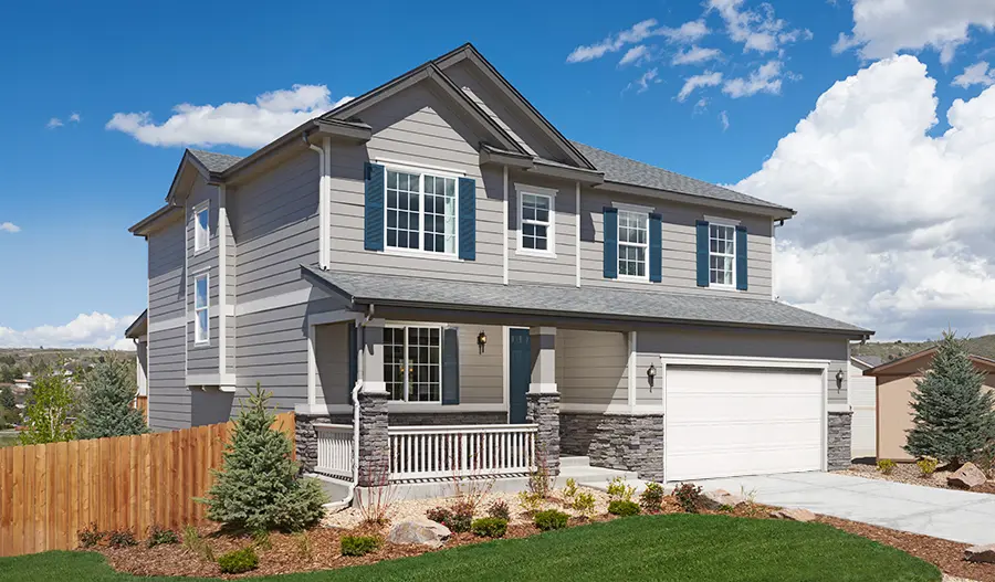 Two-story Richmond American home with a covered front porch