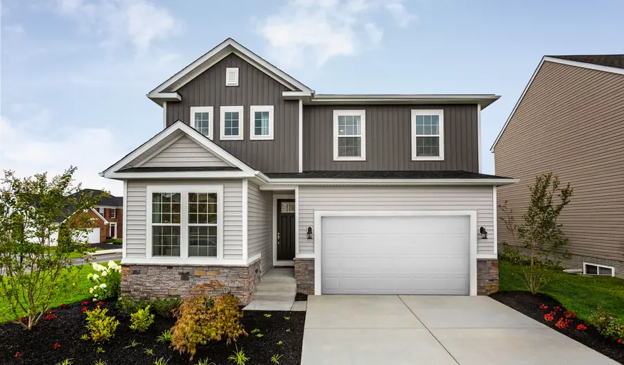 Two-story Richmond American home with an inviting covered entry