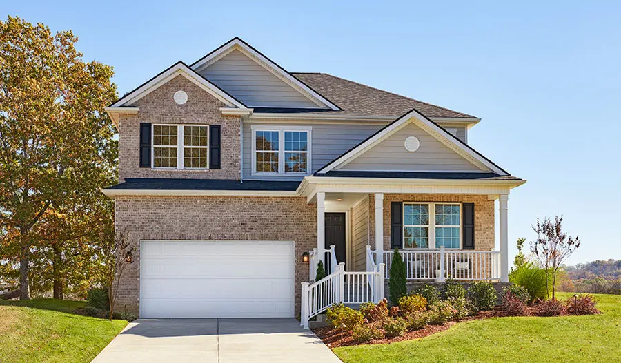 Two-story Richmond American home with a covered front porch