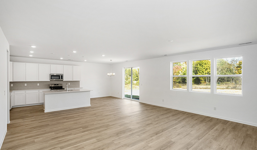 Great Room and Kitchen of the Daniel floor plan