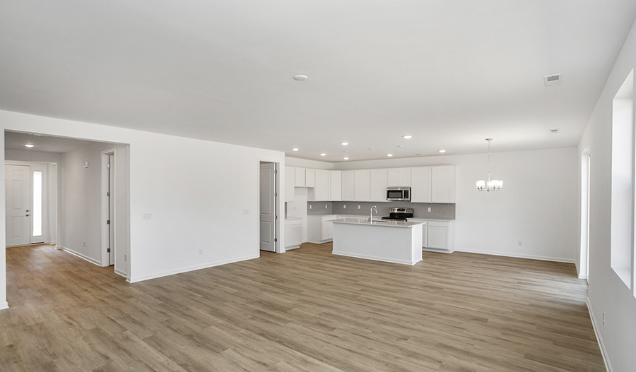 Great Room and Kitchen of the Daniel floor plan